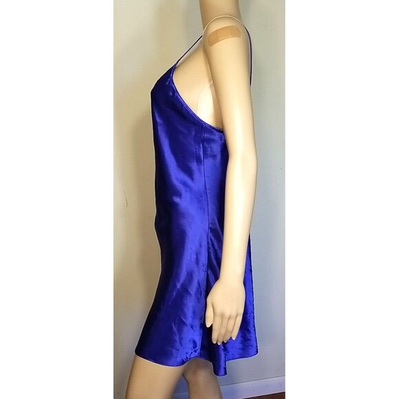 Vintage Val Mode Lingerie Royal Blue Size Medium Slip Dress Nightgown        T47 - Picture 6 of 9